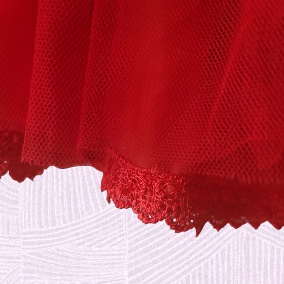 GirlsâRedâDress withâFauxâPearlsâ-âNWOT - Picture 4 of 6